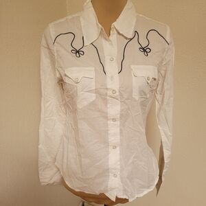 Cotton Express White Button Down Shirt